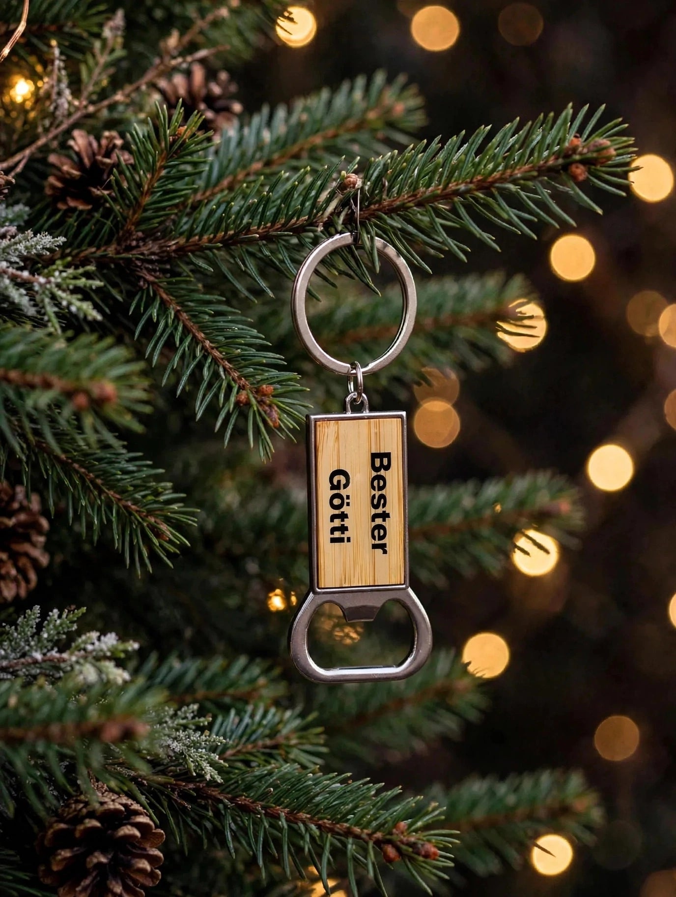 Weihnachtsgeschenk Götti | Geschenk für Götti - Bester Götti - Schlüsselanhänger mit Flaschenöffner