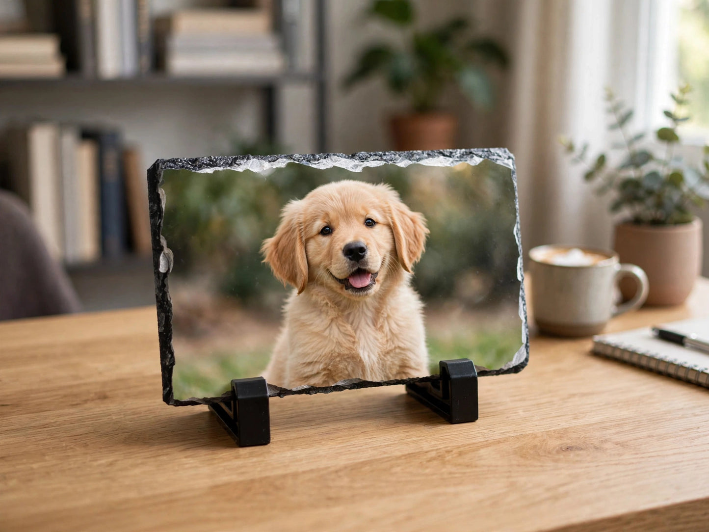 Foto Schiefertafel Rechteckig 15x20cm / 20x30cm | Personalisiert mit eigenem Bild