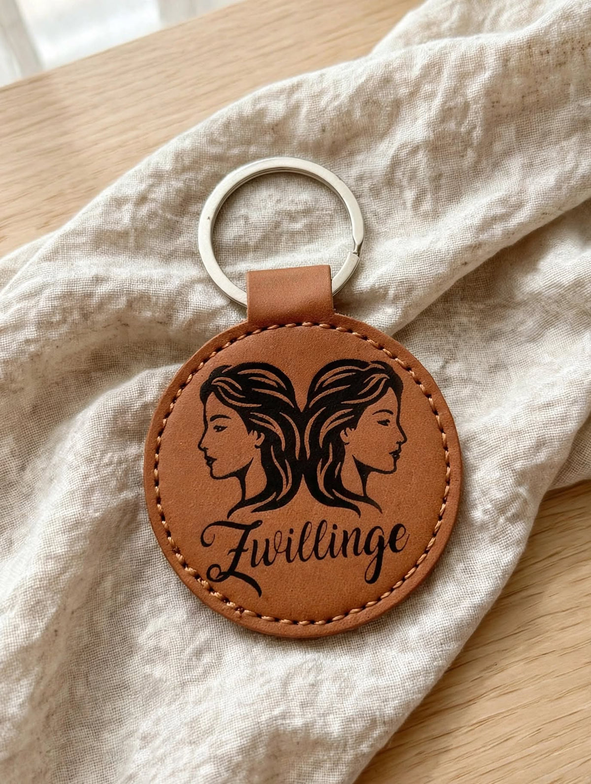 Schlüsselanhänger Zwillinge Geheimfach - Geschenk Zwillinge Frau Mann