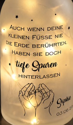 Sternenkind: LED Erinnerungslicht "Tiefe Spuren"