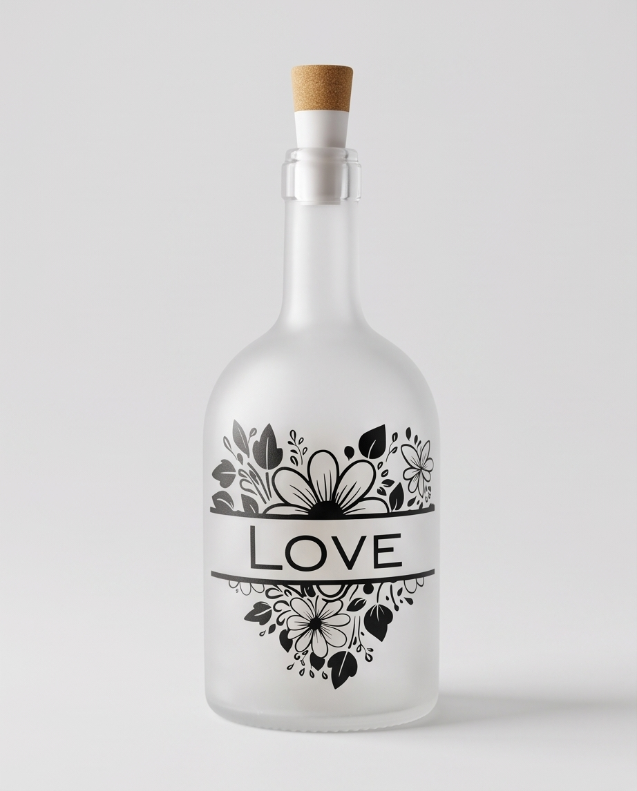 Geschenk für Verliebte | LED Flasche "LOVE" handgemacht