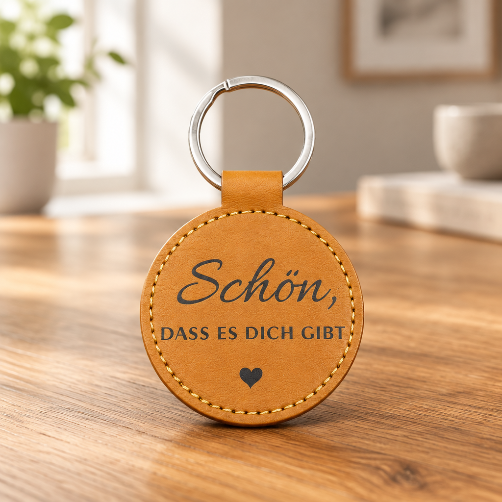Schlüsselanhänger mit Geheimfach "Schön, dass es dich gibt" - Glücksbringer
